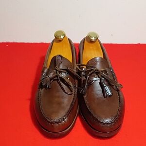 Johnston & Murphy Rich Brown Leather Tassel Loafers